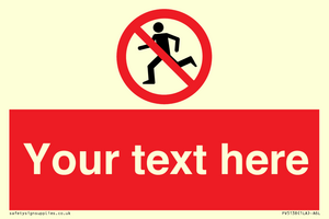 Custom No Running Sign